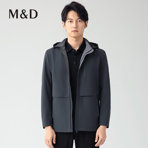 【名盾】立领带帽款夹克，四面弹微机里，高弹耐磨，干练简洁显年轻M0CL91674B 商品图2