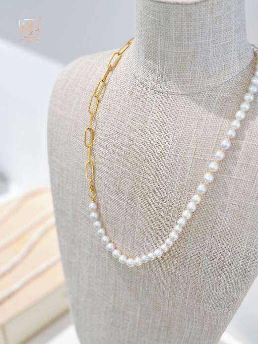 天然巴洛克珍珠O字金属多用项链 商品图1