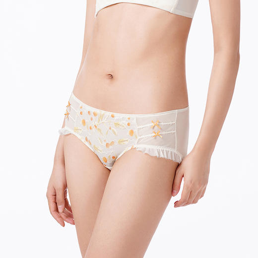 都市丽人内裤薄透丝滑平角裤蕾丝女士内裤LPT2P2 商品图6