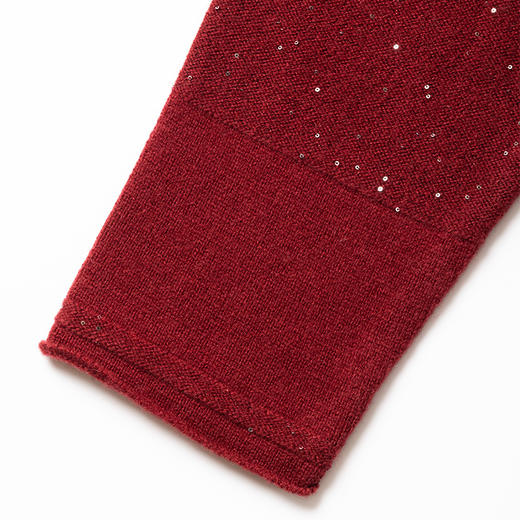 100%羊毛 小金片装饰宽松中长款开衫 商品图3