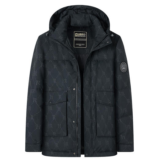 【特大码】【新款DGD】大依优型大码羽绒服85白鸭绒连帽外套休闲胖子大码男休闲宽松加肥加大上衣 商品图8