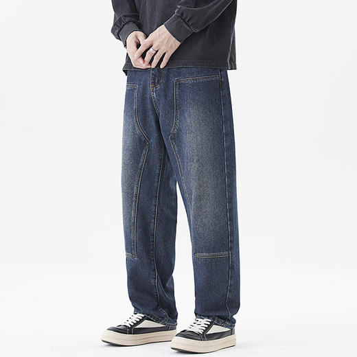 【新款DQ】大依优型大码直筒牛仔裤长裤男舒适休闲简约百搭加肥加大男装潮款 商品图4