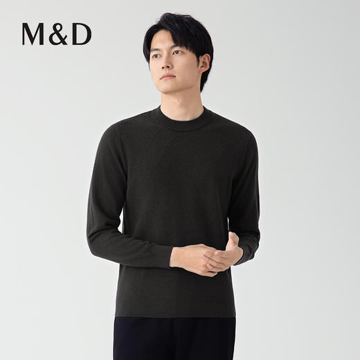 【名盾】秋冬新款羊毛衫，100%绵羊毛，舒适有弹性，柔软保暖M0CB08667B 商品图1
