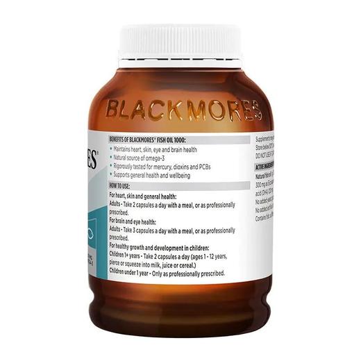 Blackmores 澳佳宝 1000mg深海鱼油胶囊 400粒 澳大利亚 商品图3