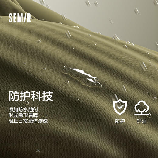 森马羽绒马甲男三防外套宽松连帽冬新款叠穿纯色百搭无袖上衣 商品图4