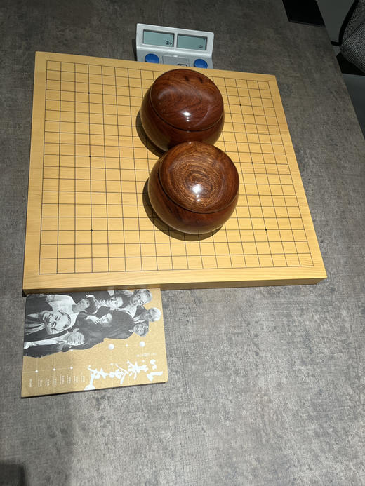 玫瑰红亮光中子+进口花梨木罐+大号4厘米厚实木新榧棋盘 商品图13