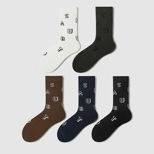 都市丽人都市锋尚中筒袜休闲系列暖绒绒袜子男袜子FCTDE3 商品图1