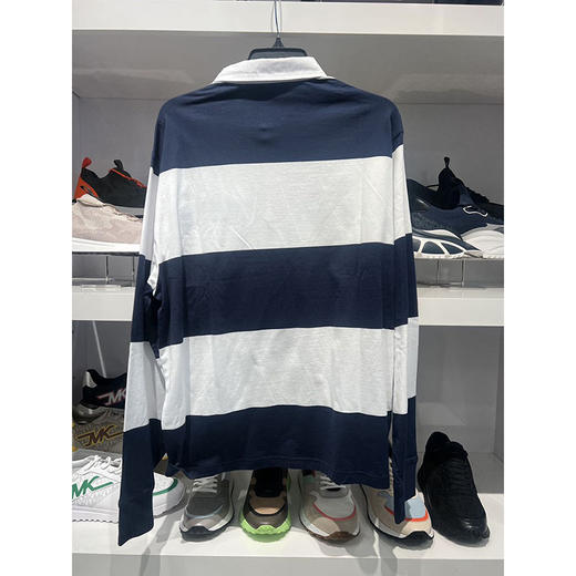 Michael Kors/MK 男士纯棉休闲毛巾绣宽条纹长袖POLO衫 商品图2