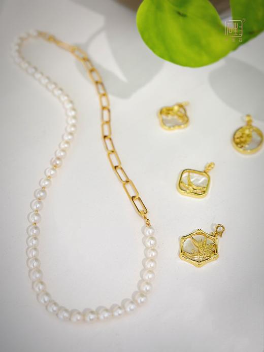 天然巴洛克珍珠O字金属多用项链 商品图0