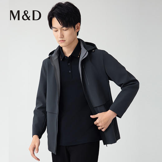 【名盾】立领带帽款夹克，四面弹微机里，高弹耐磨，干练简洁显年轻M0CL91674B 商品图1