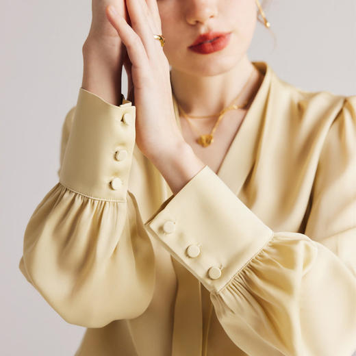 真丝女装衬衫2024年春夏新款杭州丝绸弹力双乔长袖桑蚕丝衬衣 商品图2