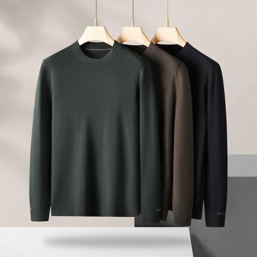 【新款DBJ】大依优型大码毛衣针织衫毛衫休闲加肥加大男士胖子大码内搭上衣打底衫 商品图0