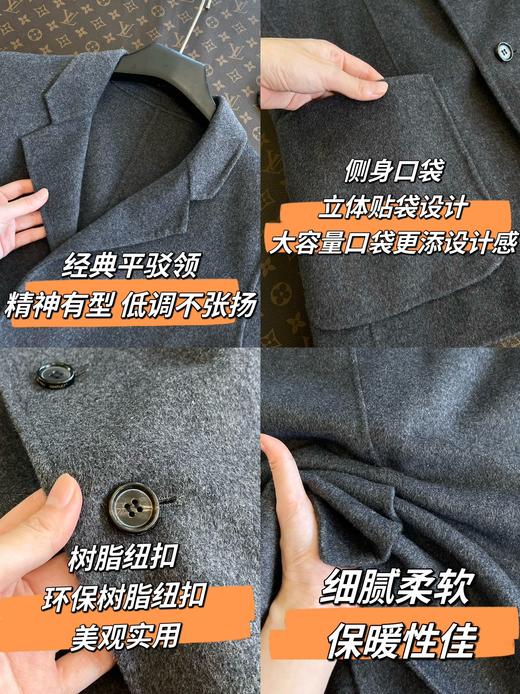 商务有型羊毛混纺双面呢保暖商务休闲西服外套 商品图10