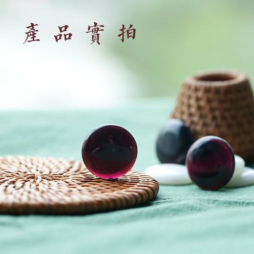 玫瑰红亮光中子+进口花梨木罐+大号4厘米厚实木新榧棋盘 商品图6