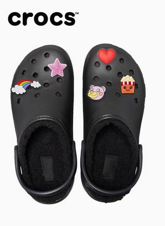 CROCS 黑色 经典云朵暖棉Clog 207938-001 商品图0