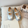 【甜美洛丽塔风格，软底舒适，时尚百搭】女童洛丽塔花边小皮鞋 学生秋季新款 软底珍珠公主鞋 蝴蝶结魔术贴单鞋-QQ 商品缩略图2