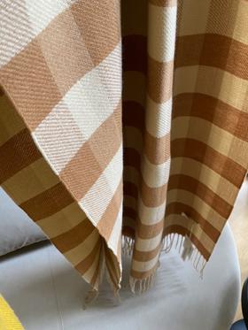 秋冬流苏款格纹披肩保暖加厚