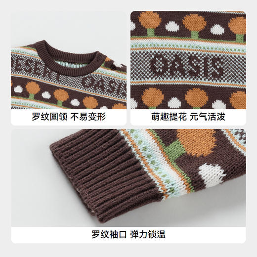 男童满版提花毛衣冬季新款安奈儿童装实体店同款XB444637 商品图4