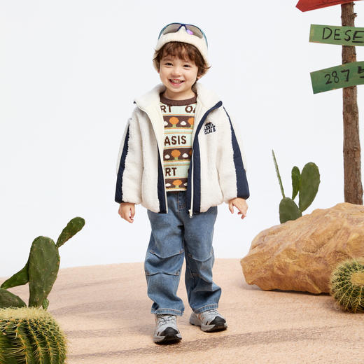 男童潮酷加绒保暖外套冬季新款安奈儿童装实体店同款XB445820 商品图3