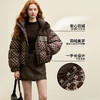 高级感老花立领连帽短款羽绒服女秋冬面包服保暖外套V0043510 商品缩略图1