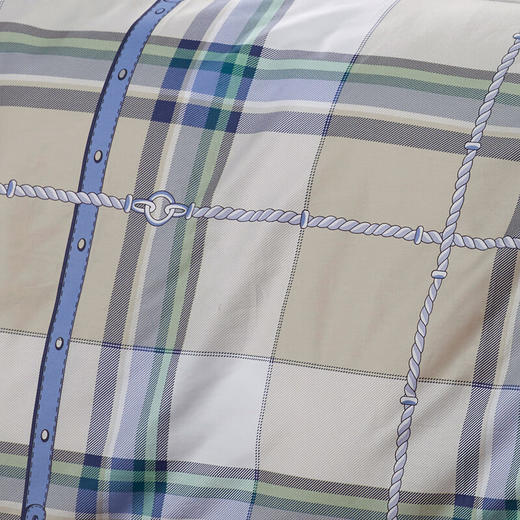【纯棉】富安娜（FUANNA）床上被单被套纯棉套件中性格子床单四件套/玛格利亚 2.0*2.3  XHR 商品图2