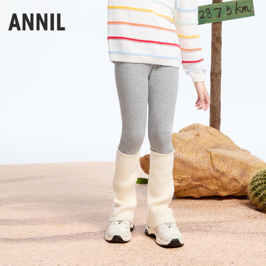 女童毛织拼接暖夹裤冬季新款安奈儿童装实体店同款AG446808 商品图0