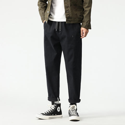【新款DQ】大依优型大码松紧腰直筒休闲长裤男舒适休闲简约百搭加肥加大男装潮款 商品图8