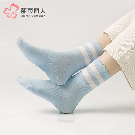 都市丽人中筒袜休闲系列精梳棉袜子女袜子LCTCB5 商品图0