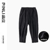 PINLI品立秋冬新款加绒加厚束脚九分裤男暗纹潮牌宽松休闲裤B243117050 商品缩略图3
