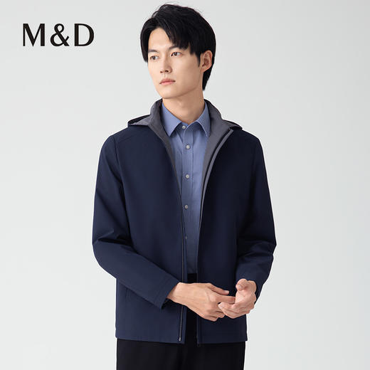 【名盾】立领带帽款夹克，高密度牛奶丝弹力面料，顺滑抗皱，高弹耐磨M0CL91676B 商品图2