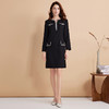 EITIE爱特爱冬季新款气质精致优雅V领小香风显瘦通勤连衣裙D2407407 商品缩略图3