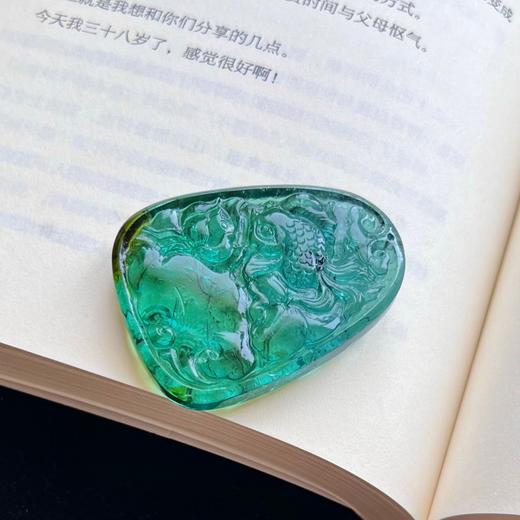 极品蓝绿碧玺 雕刻 30.97克 商品图0