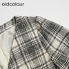 oldcolour秋冬款黑白格子连衣裙V领设计感气质中长裙GL32103842 商品缩略图2