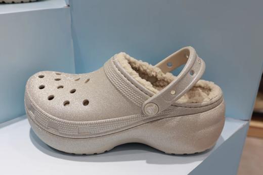 CROCS 银色 经典闪耀云朵暖棉Clog 210413-040 商品图1