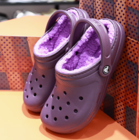 CROCS 深鸢尾紫 经典暖棉Clog 203591-5AS
