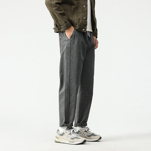 【纯棉】【新款DQ】大依优型大码松紧腰直筒休闲长裤男舒适休闲简约百搭加肥加大男装潮款 商品图7