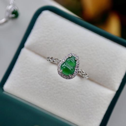 【宫里戒指】翡翠葫芦开口戒指 CF 商品图0