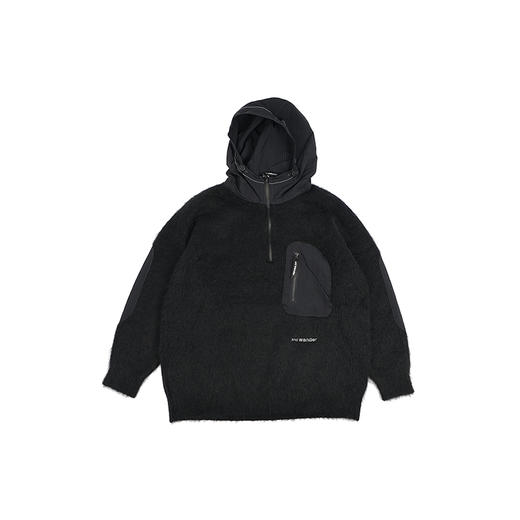 and wander mohair wool knit hoodie 马海毛羊毛针织连帽夹克 商品图3