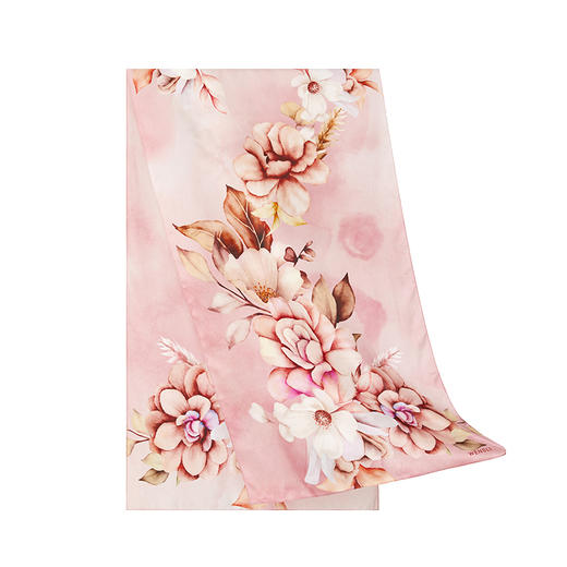 万事利双面印花长巾-青芳/雅颂繁花 商品图5