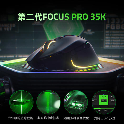 Razer雷蛇巴塞利斯蛇V3 Pro专业版 35K无线鼠标【雷蛇官方直营，3年有限质保】 商品图1
