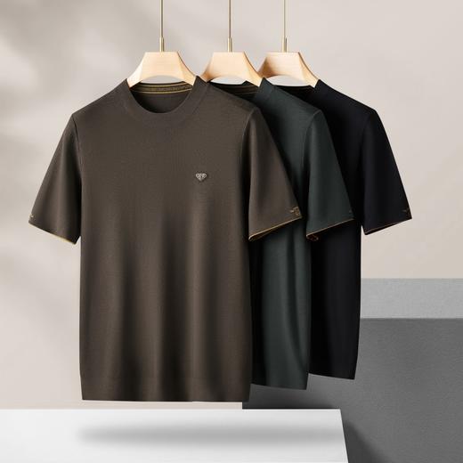 【新款DBJ】大依优型大码短袖毛衣针织衫毛衫休闲加肥加大男士胖子大码内搭上衣打底衫 商品图1