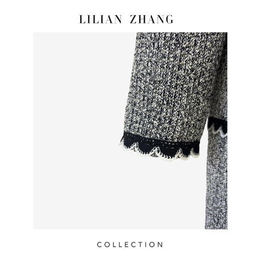 C定制—香氛佳人—轻奢风—法式嵌边小香A摆连衣裙  2401163 商品图2