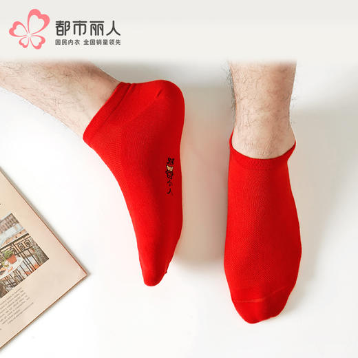 都市丽人都市锋尚船袜简约系列精梳棉袜子男袜子FCTCB2 商品图0