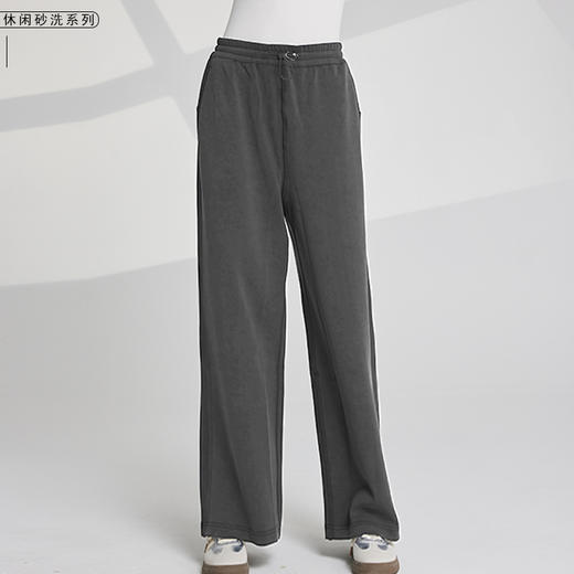 哈瓦塔后带兜阔腿超柔休闲长裤H341162+外套H340192 商品图7