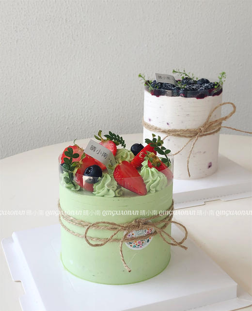 【两人份的快乐】 抹茶草莓森系4寸蛋糕 商品图1