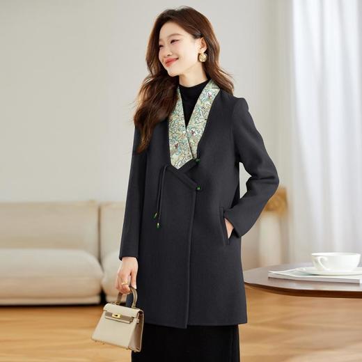 新中式毛呢外套，洋气气质中长大衣HR-3017 商品图3