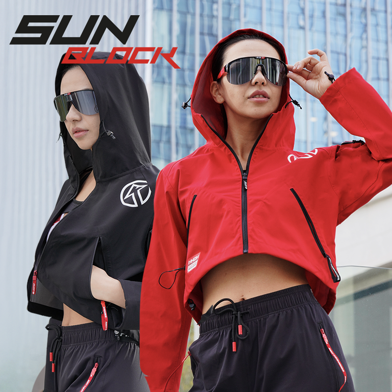 BigK 大K SUNBLOCK 女子短款连帽夹克 城市百搭 户外休闲