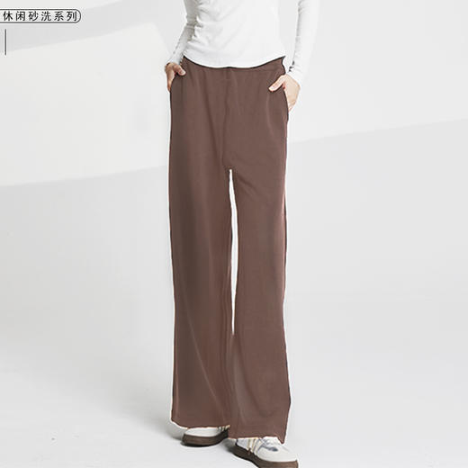 哈瓦塔后带兜阔腿超柔休闲长裤H341162+外套H340192 商品图6