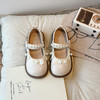 【甜美洛丽塔风格，软底舒适，时尚百搭】女童洛丽塔花边小皮鞋 学生秋季新款 软底珍珠公主鞋 蝴蝶结魔术贴单鞋-QQ 商品缩略图5