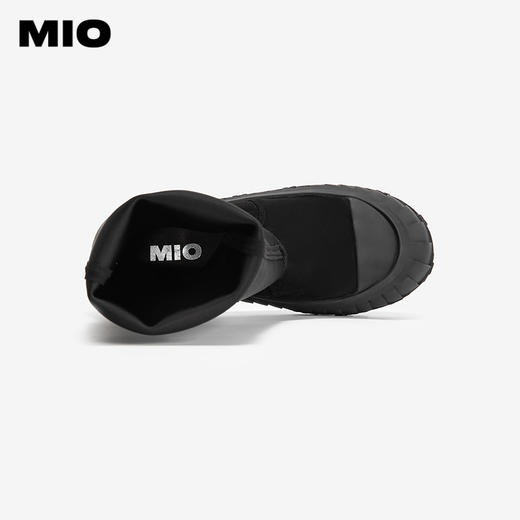 MIO米奥冬季圆头厚底弹力靴袜靴百搭增高瘦瘦靴长筒靴女M245842507 商品图3